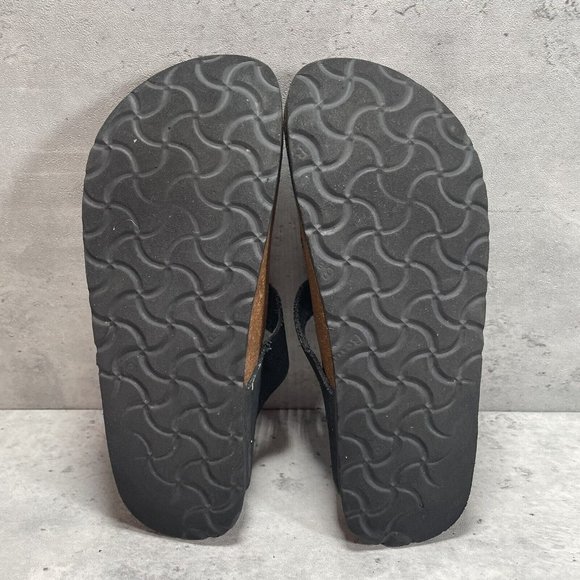 Birkenstock Gizeh Betula Black Leather Nubuck Thong Sandals Womens Sz 37 US 6 - Picture 7 of 10